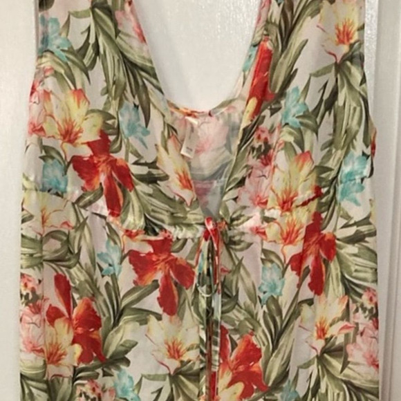 Lane Bryant Women's Floral Sleeveless Maxi Swimsuit Cover Size 14 Multicolor - Picture 4 of 8